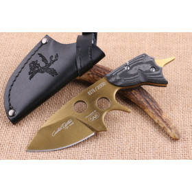SAR Small yellow Bee gold fixed blade hunting knife thorn UD404837